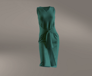 Cotton stretch velvet dress