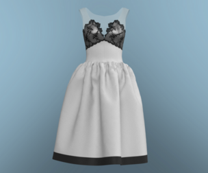 Gray Organza dress