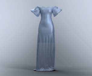 Sky blue evening dress