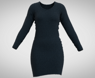 Navy blue wool dress