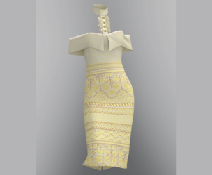 Yellow striped summer dress