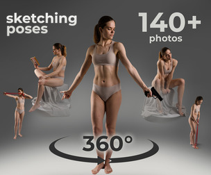 140+ Sketching Poses in 360 - Reference for Artists