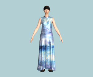 Girls Blue Dress | Marvelous | Blender