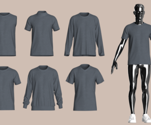 T-Shirt 6 Styles  Pack | Marvelous | Blender