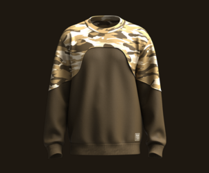 Men Sweatshirt With Camo  | Marvelous | Blender