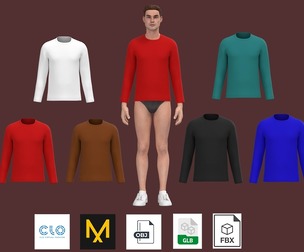 Mens Long Sleeve T-Shirt | Marvelous | Blender