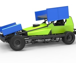 BriSCA Formula 1 Stock Car for Asphalt while turning 1:25