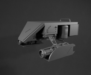 Destroyer-style space combat spacecraft - 3d Low-poly