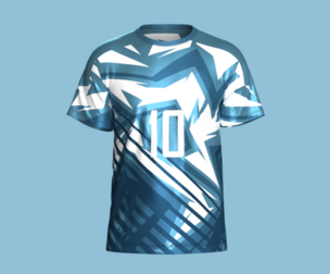Soccer Blue and white color Jersey Player-10  | Marvelous | Blender