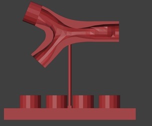 3D Model of Artery Model with Stand