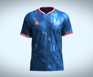Soccer Blue Jersey Player-04  | Marvelous | Blender