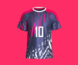 Soccer Dark blue with multi color Jersey Player-10  | Marvelous | Blender