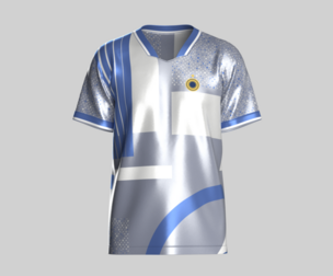 Soccer Blue And White Jersey-Third Kit  | Marvelous | Blender