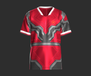Soccer Red Sports Jersey-Home Kit  | Marvelous | Blender