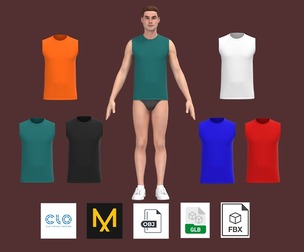 Sleeveless T-Shirt | Marvelous | Blender