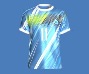 Soccer Football Blue and White Jersey Player-11 | Marvelous | Blender