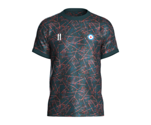 Soccer Football Blue And Red with Black Jersey Player-11 | Marvelous | Blender