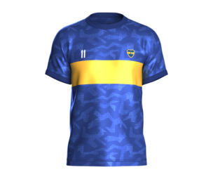 Soccer Football Blue with Merigold color Line Jersey Player-11 | Marvelous | Blender