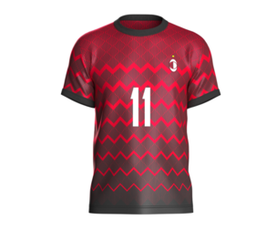 Soccer Football Cherry Red with Black Jersey Player-11 | Marvelous | Blender
