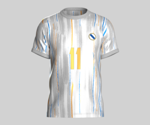 Soccer Football Off-white with Ash Jersey Player-11 | Marvelous | Blender