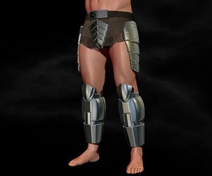 Predator Armor Legs Scale 1:1 File STL-OBJ for 3D Printing