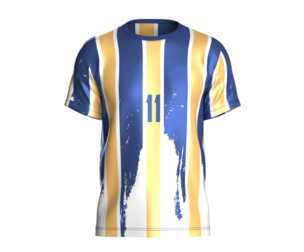 Soccer Blue And Orange Sports Jersey Player-11 | Marvelous | Blender