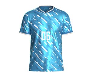Soccer Blue And White Stripe jersey Player-06 | Marvelous | Blender