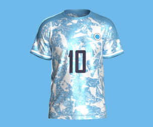 Soccer Blue Print Jersey Player-10 | Marvelous | Blender