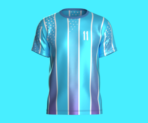 Soccer Blue Stripe Jersey Player 11 | Marvelous | Blender