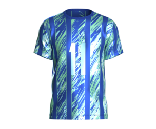 Soccer Blue Stripe Jersey Player-11 V2 | Marvelous | Blender