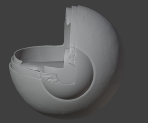 3D Model of Anatomy Inside Human Eye