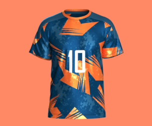Soccer Brownish orange color with Blue Purple Jersey Player-10v | Marvelous | Blender