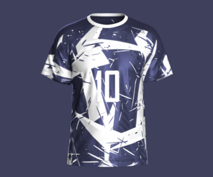 Soccer Dark Blue and Ash color Jersey Player-10 | Marvelous | Blender