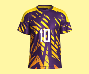 Soccer Dark Purple with multi color Jersey Player-10 | Marvelous | Blender