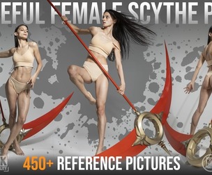 450+ Graceful Female Scythe Poses