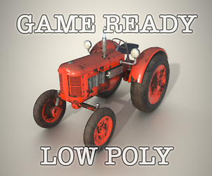 Old Tractor Game Ready AR VR