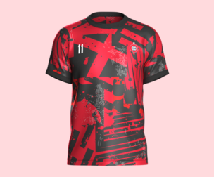 Soccer Football Black and Red Jersey Player-11 | Marvelous | Blender