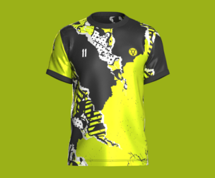 Soccer Football Black and White with Yellow Jersey Player-11 | Marvelous | Blender