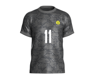 Soccer Football Black with Gray Jersey Player-11 | Marvelous | Blender