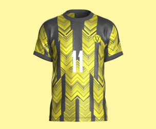 Soccer Football Black with yellow Jersey Player-11 | Marvelous | Blender