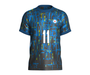 Soccer Football Blue and Black Jersey Player-11 | Marvelous | Blender