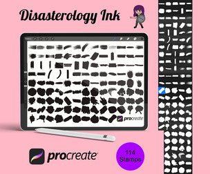 Paint Brush Swatches Set 3 Procreate Brush Stamps, 114 Swatches