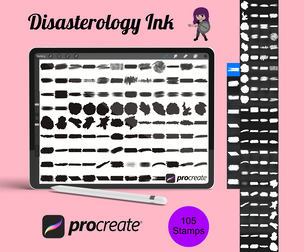Paint Brush Swatches Set 2 Procreate Brush Stamps, 105 Swatches