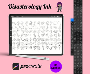 Floral Magnolia Flower Set 2 Procreate Brush Stamps, 84 Floral Stamps