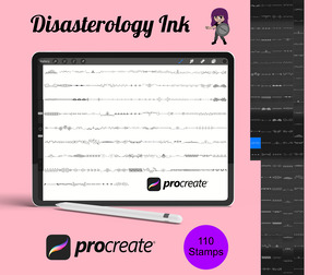 Page Text Divider Borders Set 2 Procreate Brush Stamps, 110 Dividers