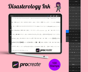 Page Text Divider Borders Set 1 Procreate Brush Stamps, 100 Dividers