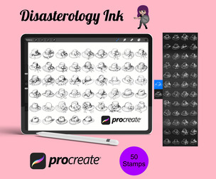 Hats Set 1 Procreate Brush Stamps, 50 Hats