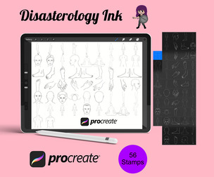Human Body Parts Anatomy Set 1 Procreate Brush Stamps, 56 Body Stamps