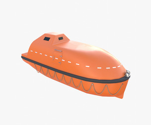 Life boat with interior V1