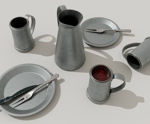 Metal tavern utensils